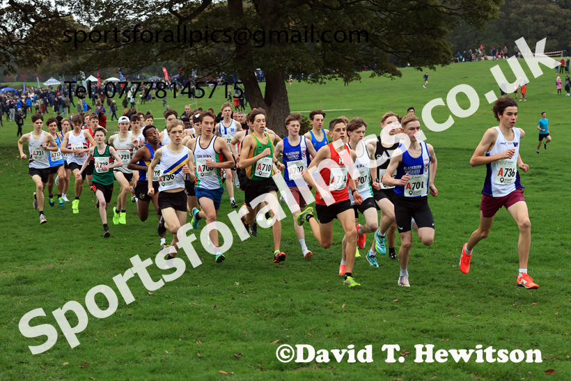Mens Under-17s relay, 2025 Northern Cross Country Relays, Graves Park, Sheffield. Photo: David T. Hewitson/Sports for All Pics